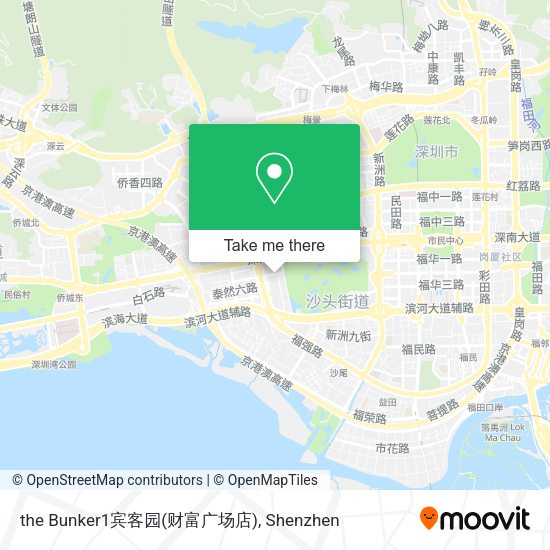 the Bunker1宾客园(财富广场店) map