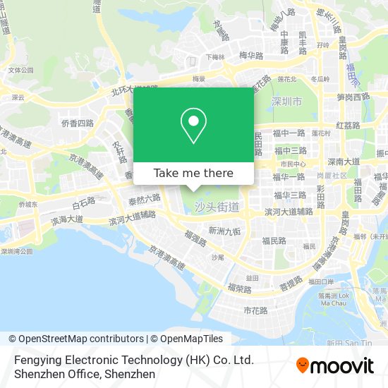 Fengying Electronic Technology (HK) Co. Ltd. Shenzhen Office map