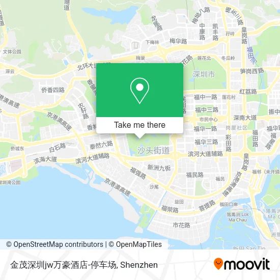 金茂深圳jw万豪酒店-停车场 map