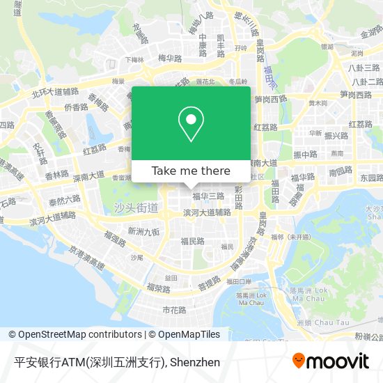 平安银行ATM(深圳五洲支行) map