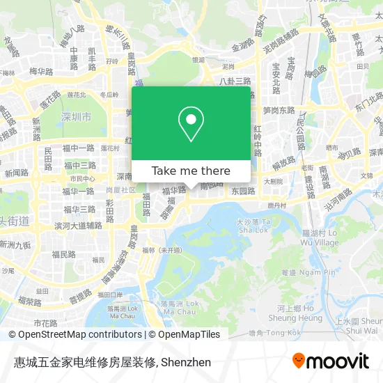 惠城五金家电维修房屋装修 map