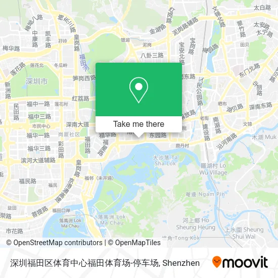 深圳福田区体育中心福田体育场-停车场 map