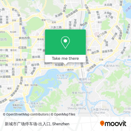 新城市广场停车场-出入口 map