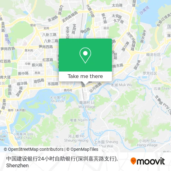 中国建设银行24小时自助银行(深圳嘉宾路支行) map