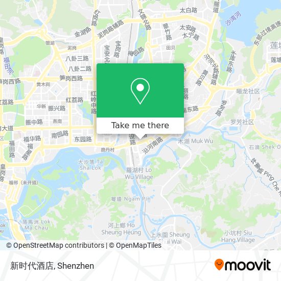 新时代酒店 map