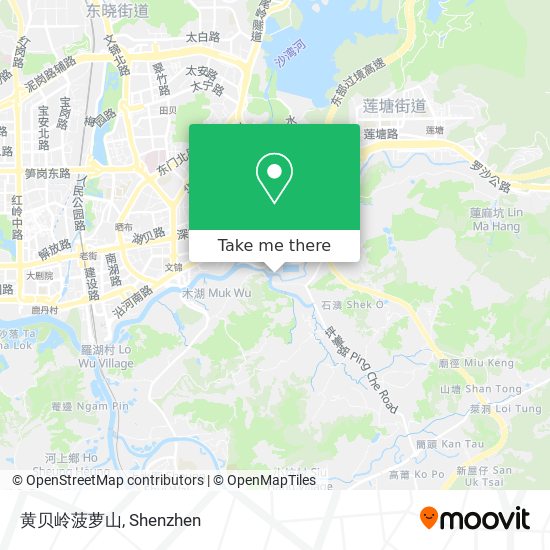 黄贝岭菠萝山 map
