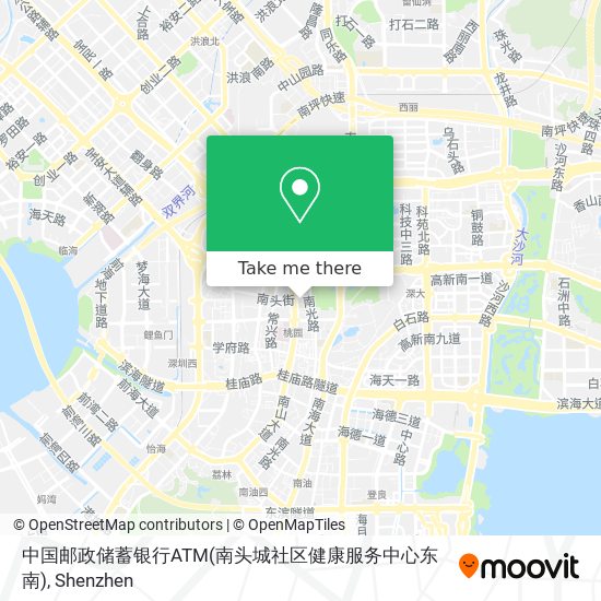 中国邮政储蓄银行ATM(南头城社区健康服务中心东南) map