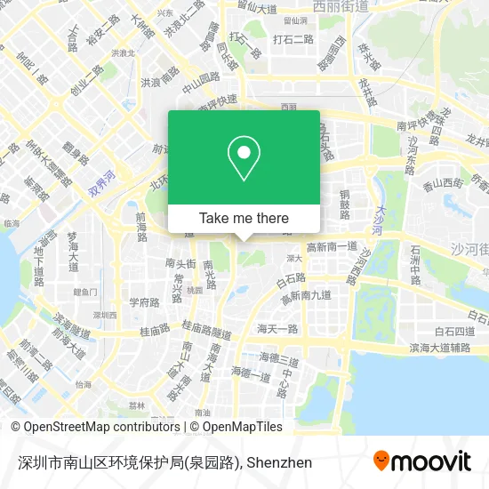 深圳市南山区环境保护局(泉园路) map