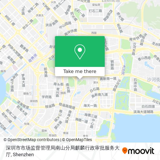 深圳市市场监督管理局南山分局麒麟行政审批服务大厅 map