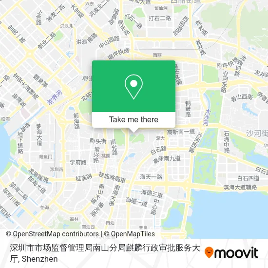 深圳市市场监督管理局南山分局麒麟行政审批服务大厅 map
