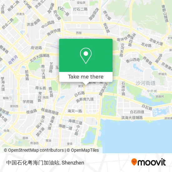 中国石化粤海门加油站 map