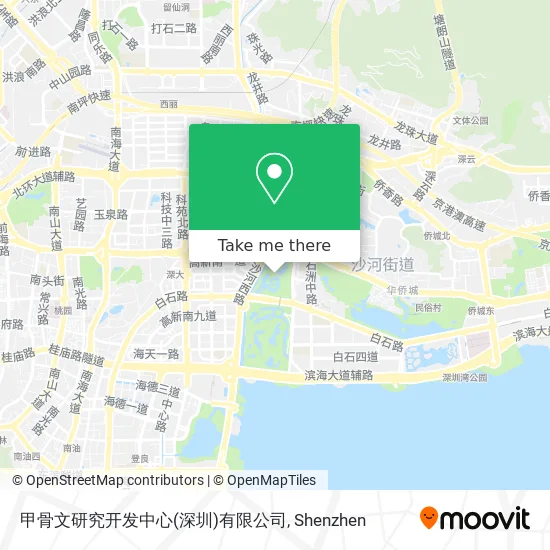甲骨文研究开发中心(深圳)有限公司 map