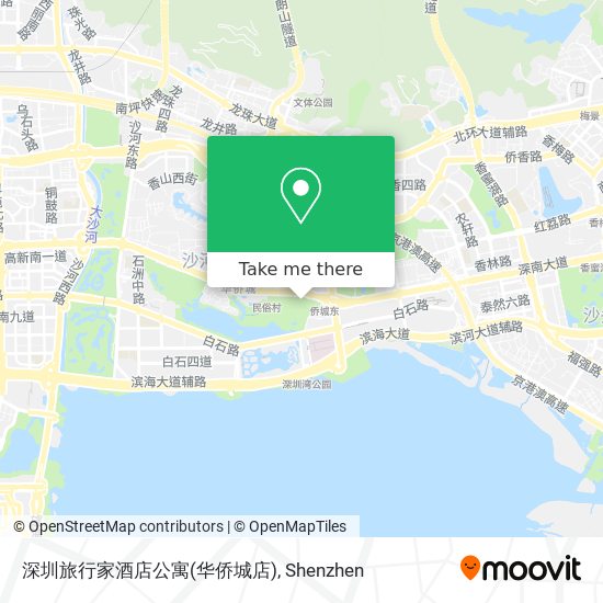 深圳旅行家酒店公寓(华侨城店) map