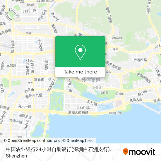 中国农业银行24小时自助银行(深圳白石洲支行) map