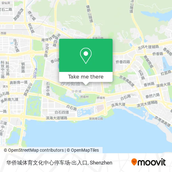 华侨城体育文化中心停车场-出入口 map