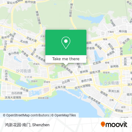 鸿新花园-南门 map