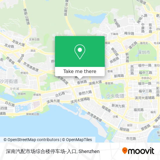 深南汽配市场综合楼停车场-入口 map