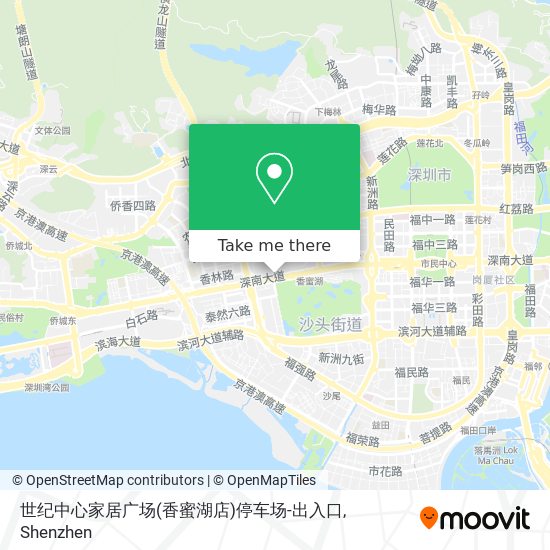 世纪中心家居广场(香蜜湖店)停车场-出入口 map