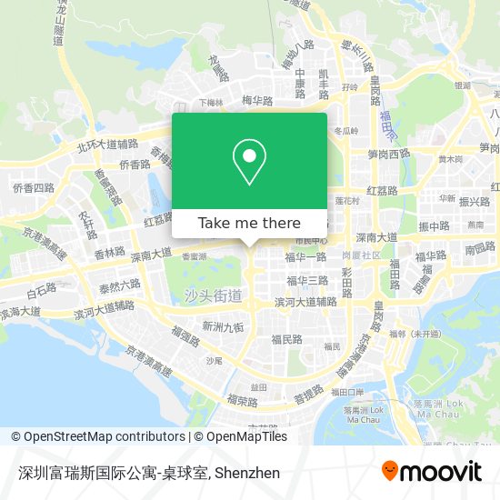 深圳富瑞斯国际公寓-桌球室 map