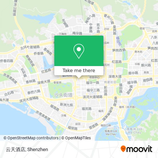 云天酒店 map