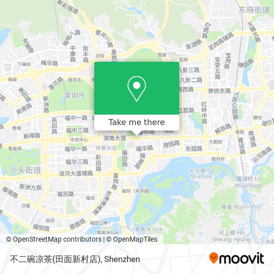 不二碗凉茶(田面新村店) map
