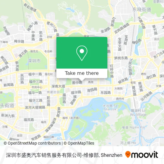 深圳市盛奥汽车销售服务有限公司-维修部 map