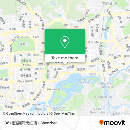 361度(惠阳天虹店) map
