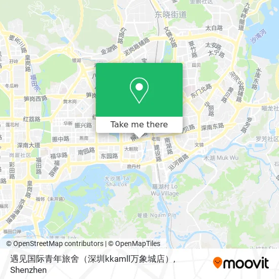 遇见国际青年旅舍（深圳kkamll万象城店） map