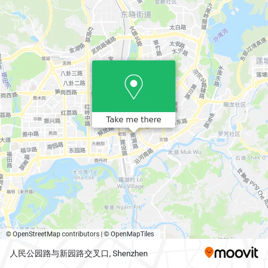 人民公园路与新园路交叉口 map