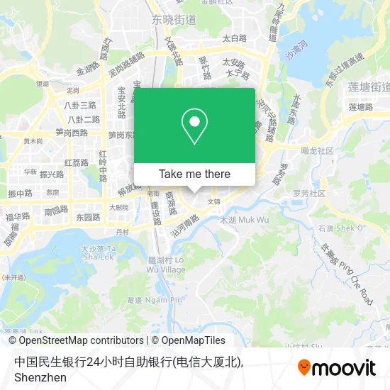 中国民生银行24小时自助银行(电信大厦北) map