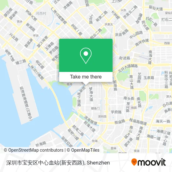 深圳市宝安区中心血站(新安西路) map