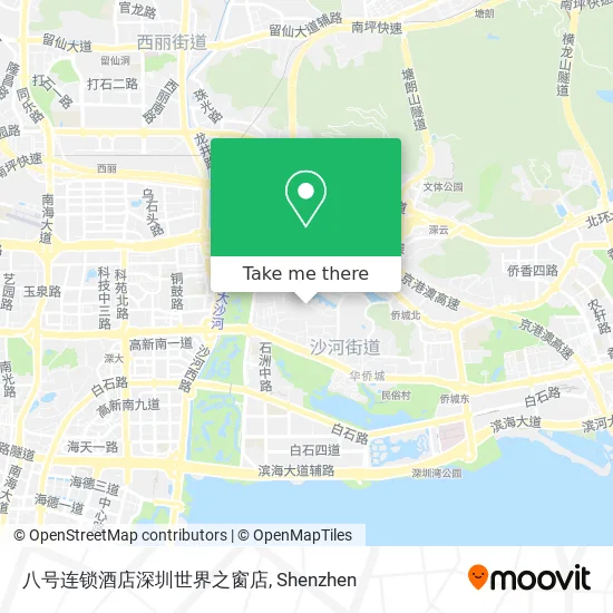 八号连锁酒店深圳世界之窗店 map
