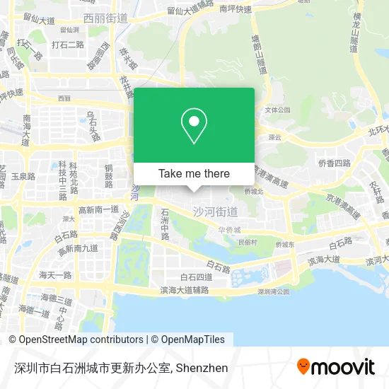深圳市白石洲城市更新办公室 map