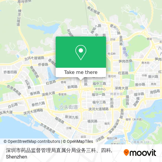 深圳市药品监督管理局直属分局业务三科、四科 map