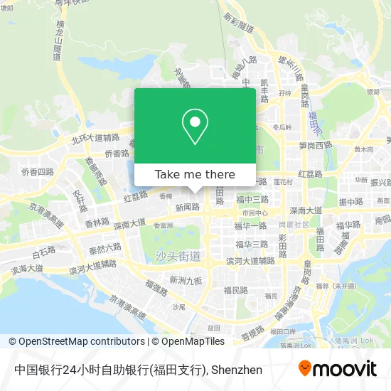 中国银行24小时自助银行(福田支行) map