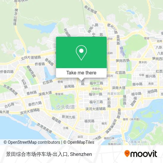 景田综合市场停车场-出入口 map