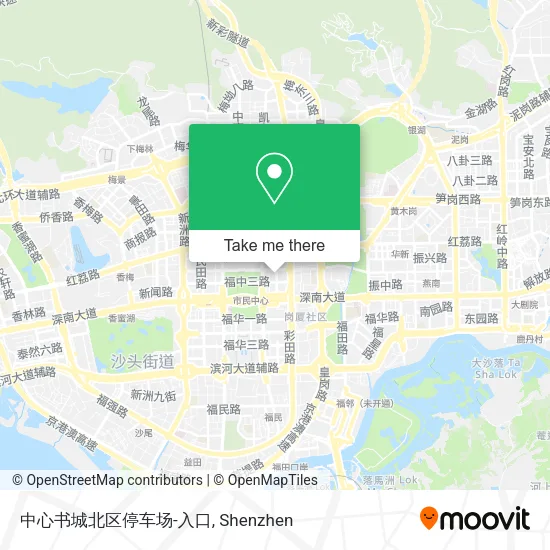 中心书城北区停车场-入口 map