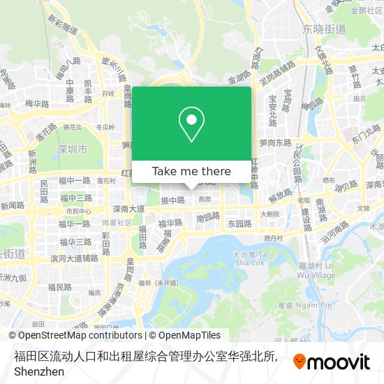 福田区流动人口和出租屋综合管理办公室华强北所 map