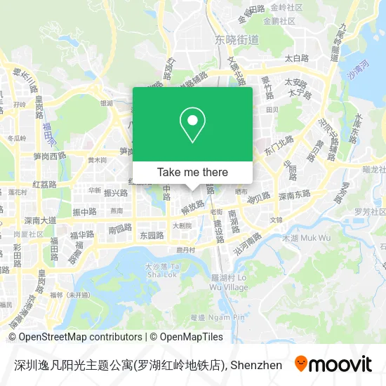 深圳逸凡阳光主题公寓(罗湖红岭地铁店) map