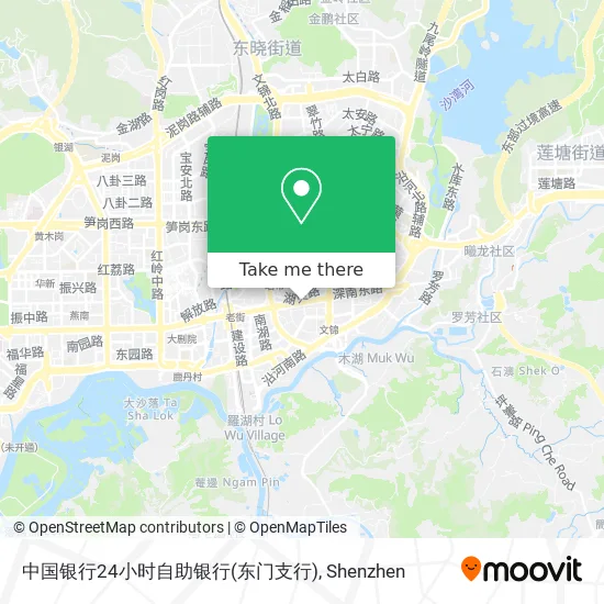 中国银行24小时自助银行(东门支行) map