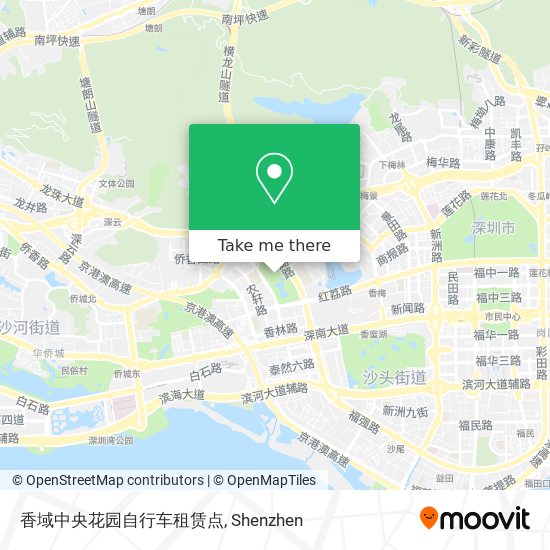 香域中央花园自行车租赁点 map