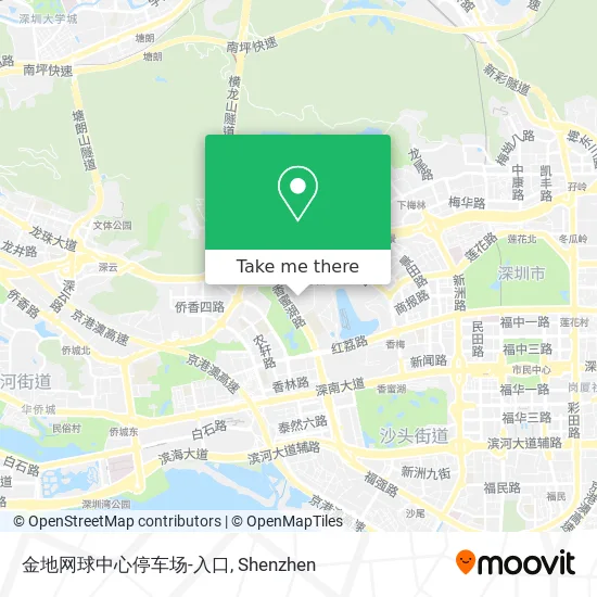 金地网球中心停车场-入口 map