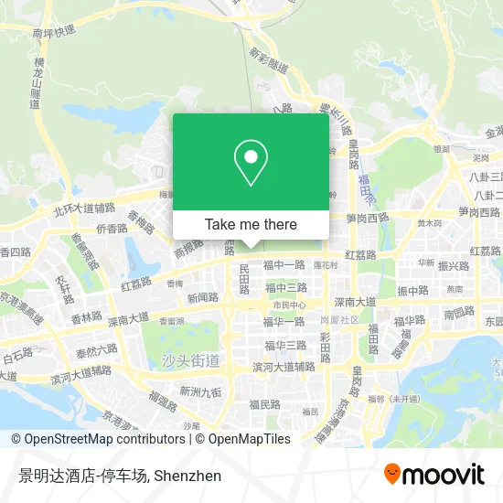 景明达酒店-停车场 map