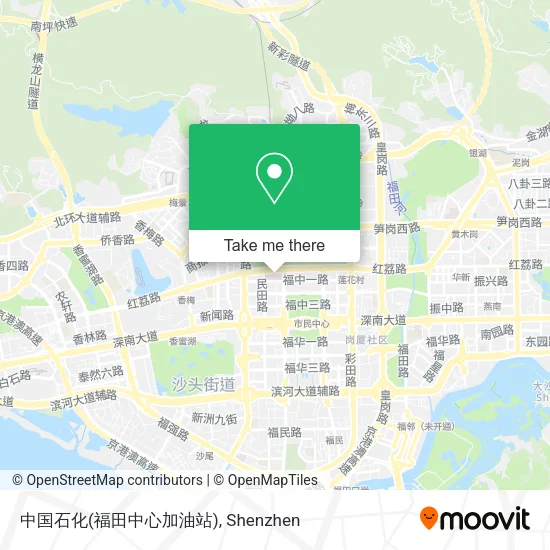 中国石化(福田中心加油站) map