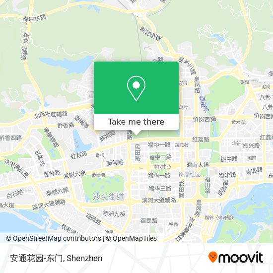 安通花园-东门 map