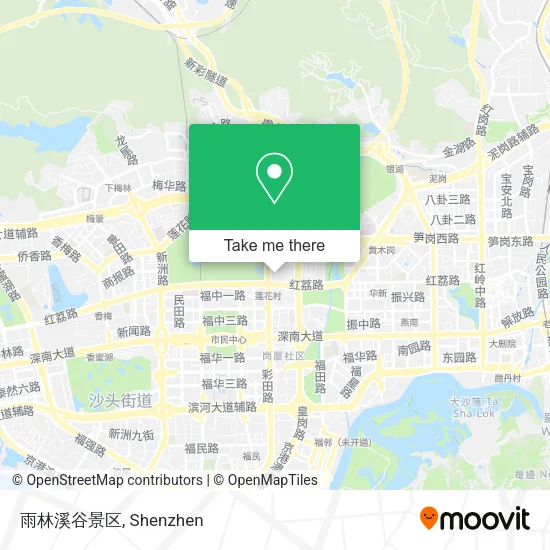 雨林溪谷景区 map