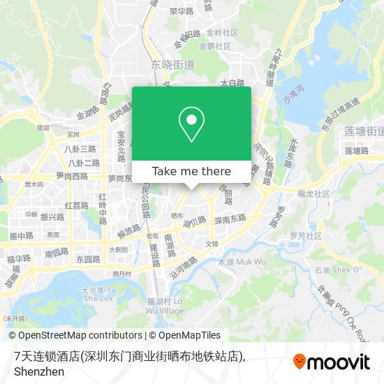 7天连锁酒店(深圳东门商业街晒布地铁站店) map