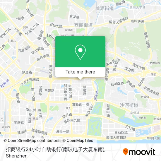 招商银行24小时自助银行(南玻电子大厦东南) map
