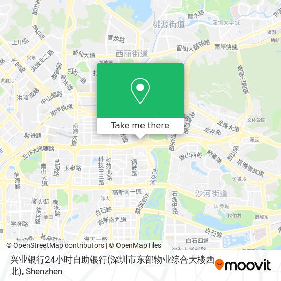 兴业银行24小时自助银行(深圳市东部物业综合大楼西北) map