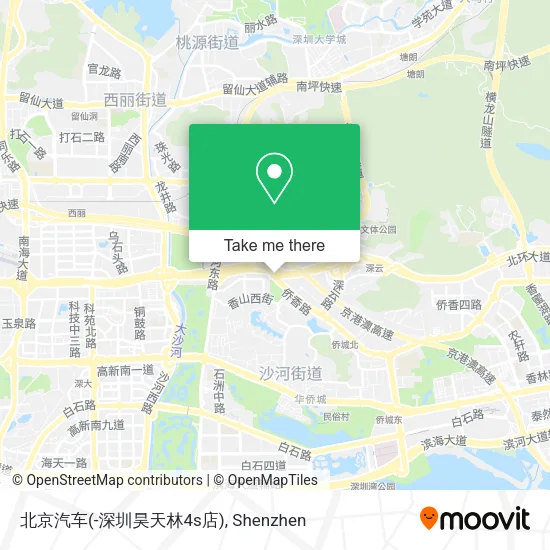 北京汽车(-深圳昊天林4s店) map